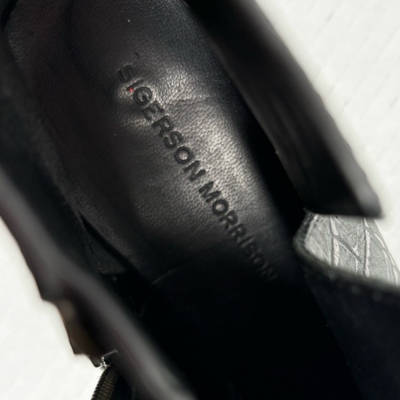 SIGERSON MORRISON gray croc print point toe ankle boots size 10 - Picture 6 of 11